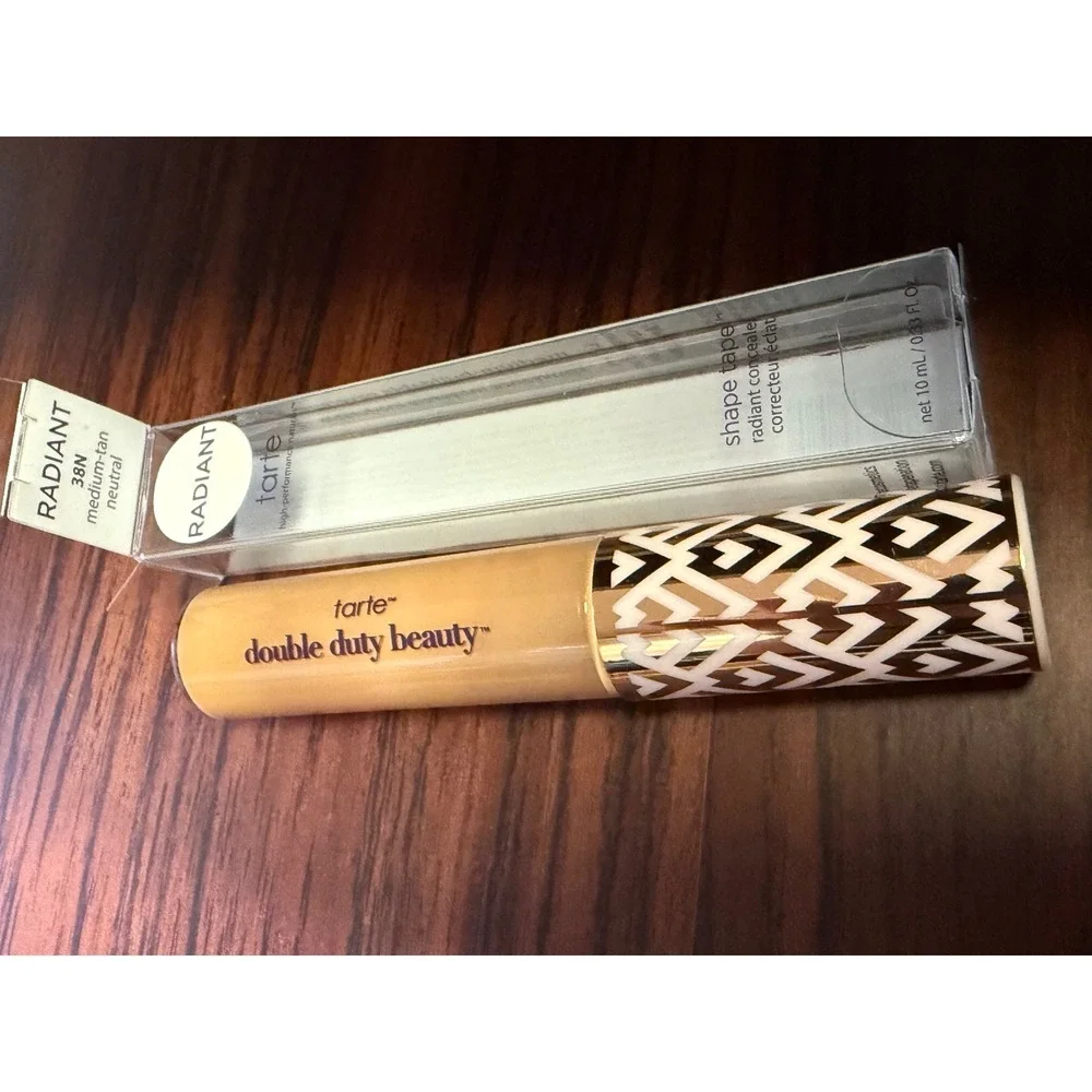 Tarte Radiant Double Duty Beauty Shape Tape Concealer 38N Med Tan Neutral NEW